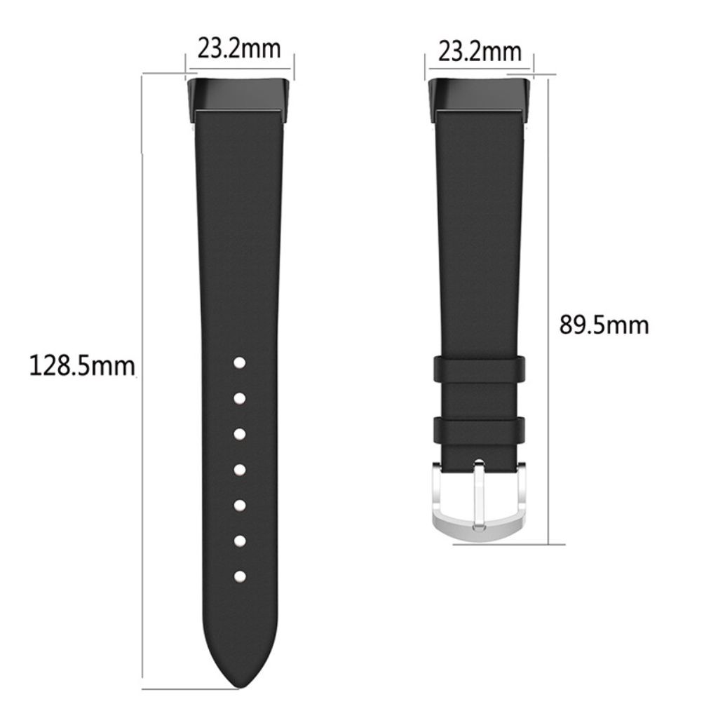 Fitbit Charge 6/5 Kellonranneke, Nahkaa - Punainen