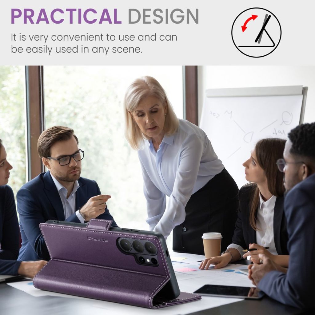 CASEME Samsung Galaxy S26 Ultra Plånboksfodral RFID-blockerande – Lila