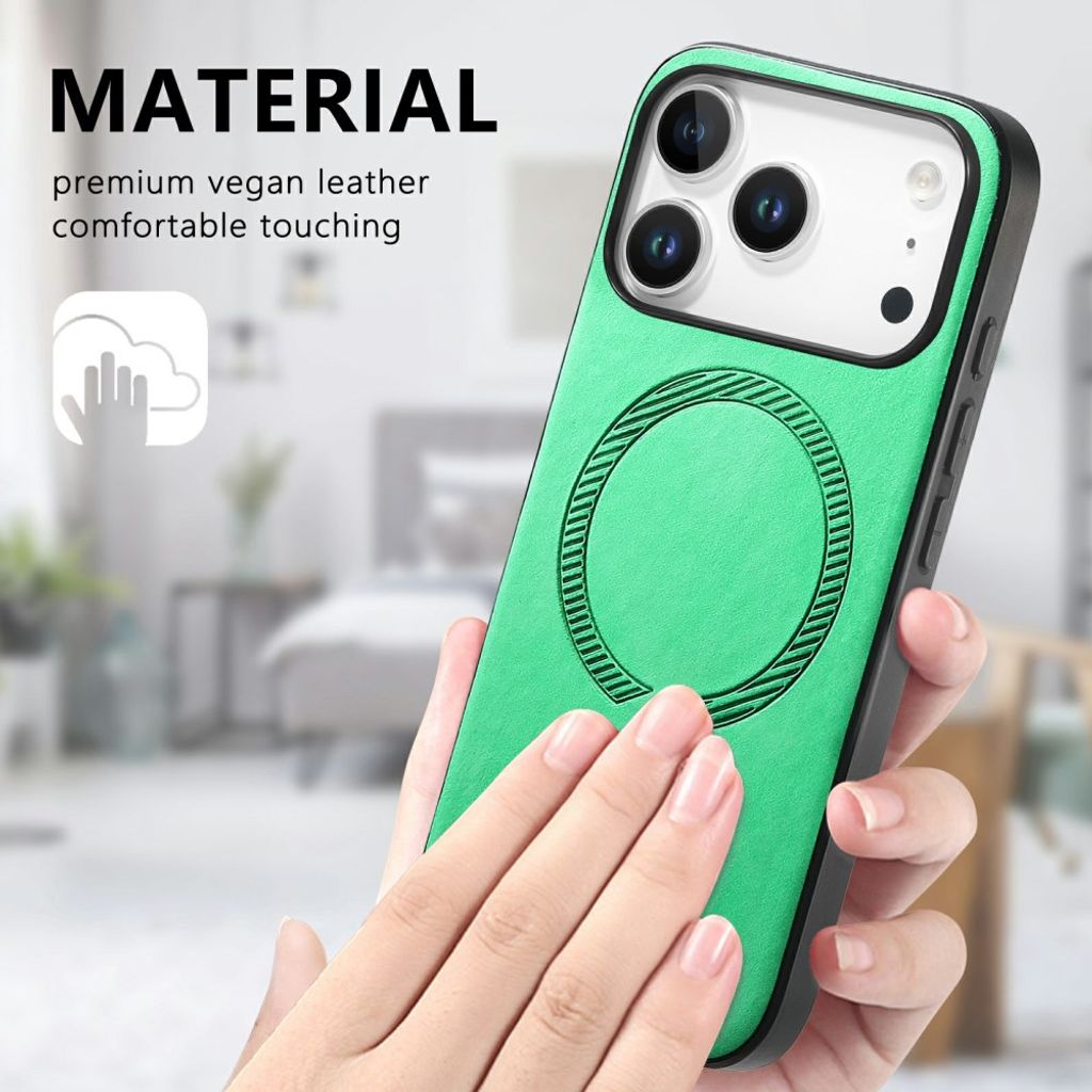 iPhone 18 Pro & iPhone 17 Pro MagSafe Kompatibelt Cover Kunstlæder - Sort