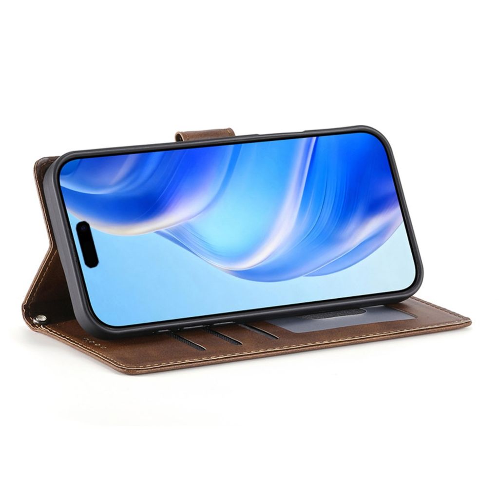 iPhone 18 Pro/iPhone 17 Pro Plånboksfodral med stativ - Brun