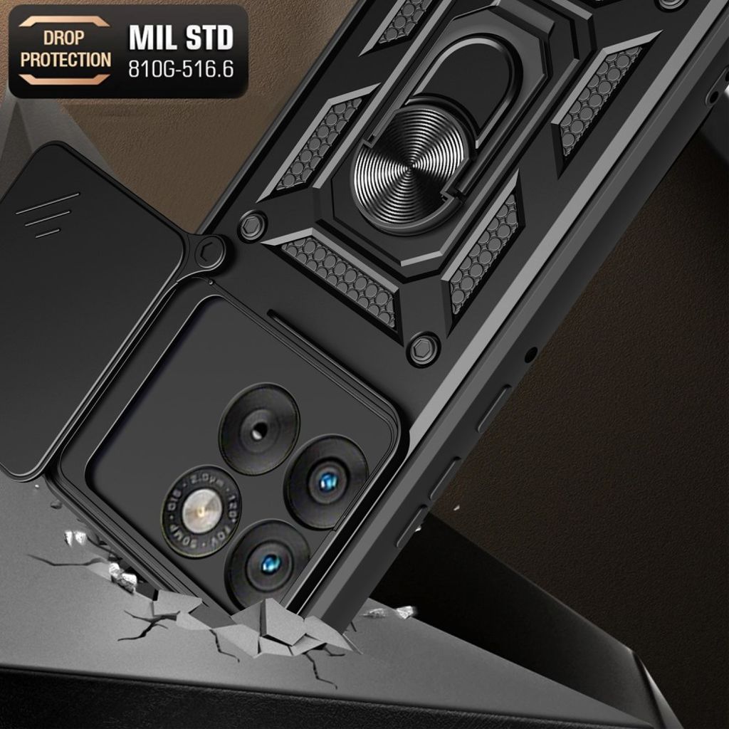 Motorola Edge 70 5G Skal Stativ och kameraskydd – Svart