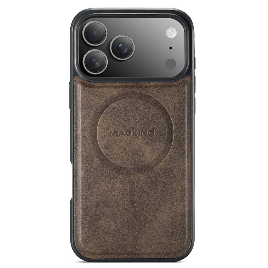 MAGKING K1 iPhone 18 Pro / 17 Pro MagSafe Skal i PU-läder - Mörkbrun