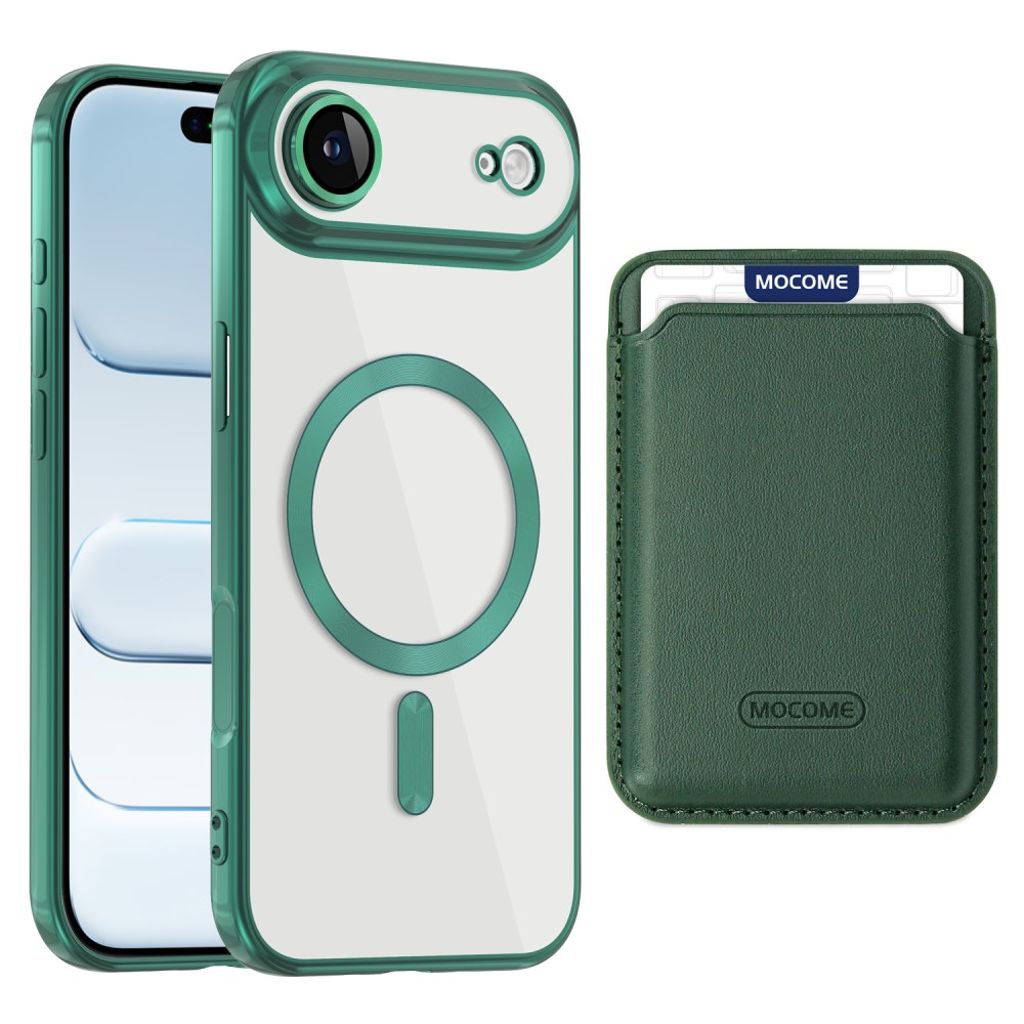 iPhone Air MagSafe-kuori irrotettavalla kortin haltijalla - Vihreä