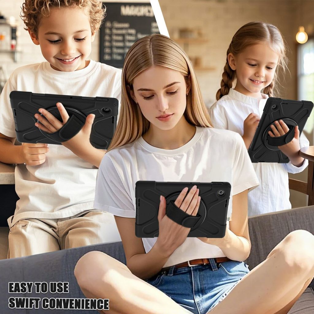 Lenovo Tab 10.1 (2025)/Zhaoyang K10C Deksel med Roterende Håndgrep - Svart