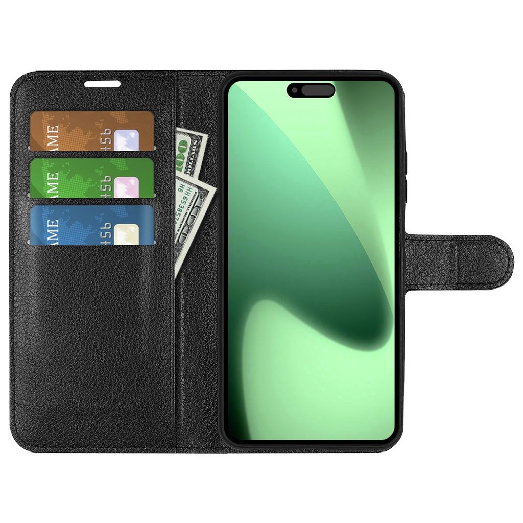 iPhone 18 Pro Max/17 Pro Max Lompakkokotelo PU-nahkaa - Musta