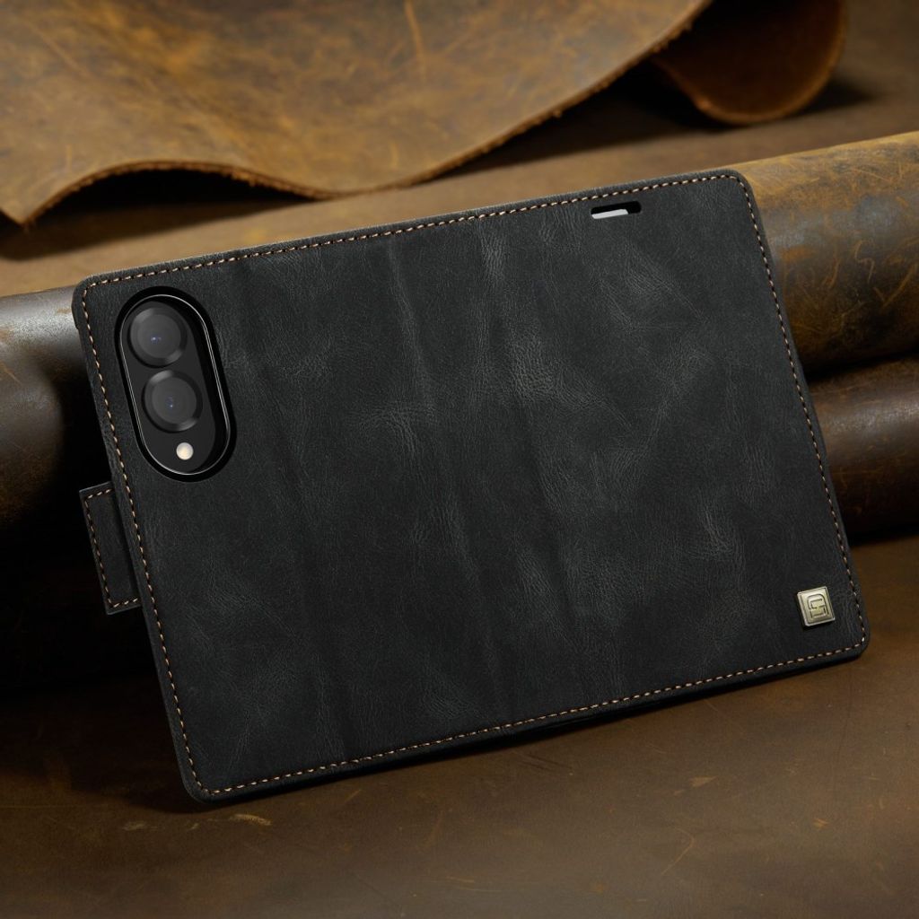 AUTSPACE Samsung Galaxy Z Fold8 Flip Cover i PU-læder med RFID-blokering - Sort