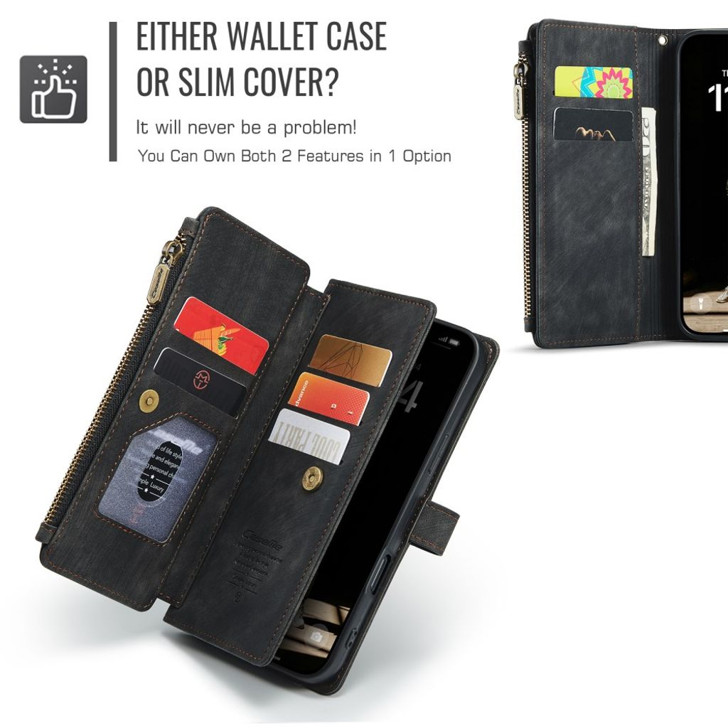 CASEME iPhone 17 Etui med Stativ - Sort