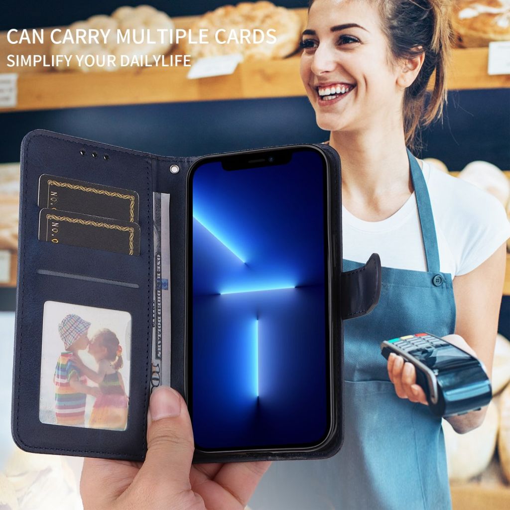 Motorola Moto G86 Power 5G / G86 5G Wallet Cover Card Holder – Blue