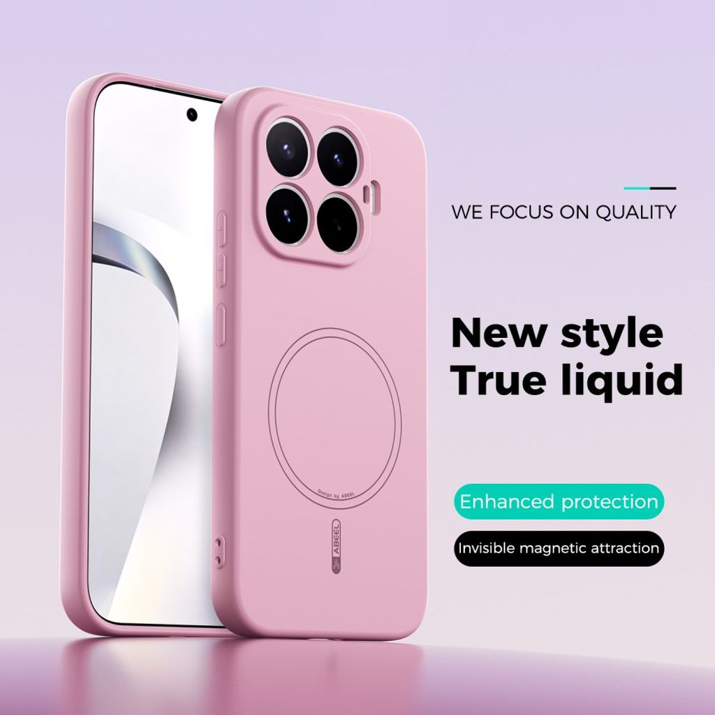 ABEEL Xiaomi 17T Silikondeksel med MagSafe - Rosa