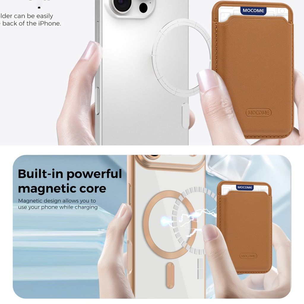 iPhone Air MagSafe Kuori Irrotettava Kortin Haltija - Ruskea