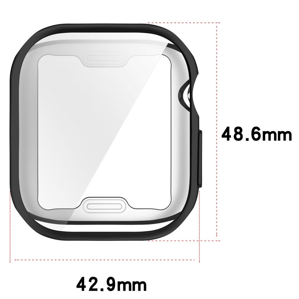Apple Watch 12 46mm Heldekkende deksel - Svart