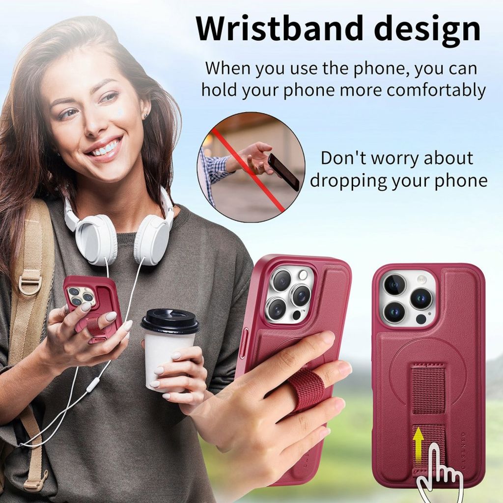 CASENEO iPhone 15 Pro Max Kotelo - Punainen