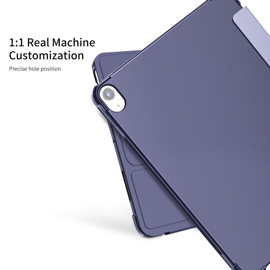 iPad A16 11" 2025/10.9" 2024 Tri-fold flip cover med holder til styluspen - Lilla