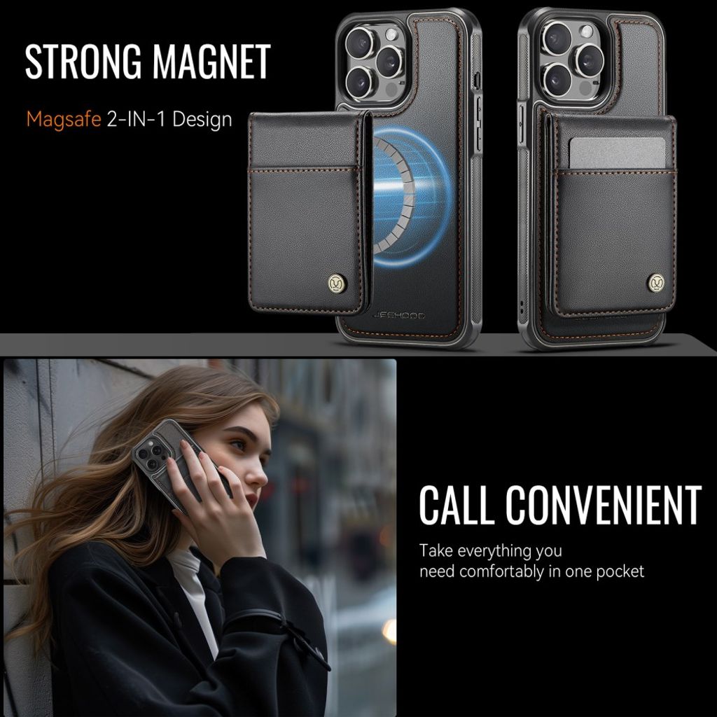 JEEHOOD iPhone 12 Pro Max Cover med MagSafe - Sort