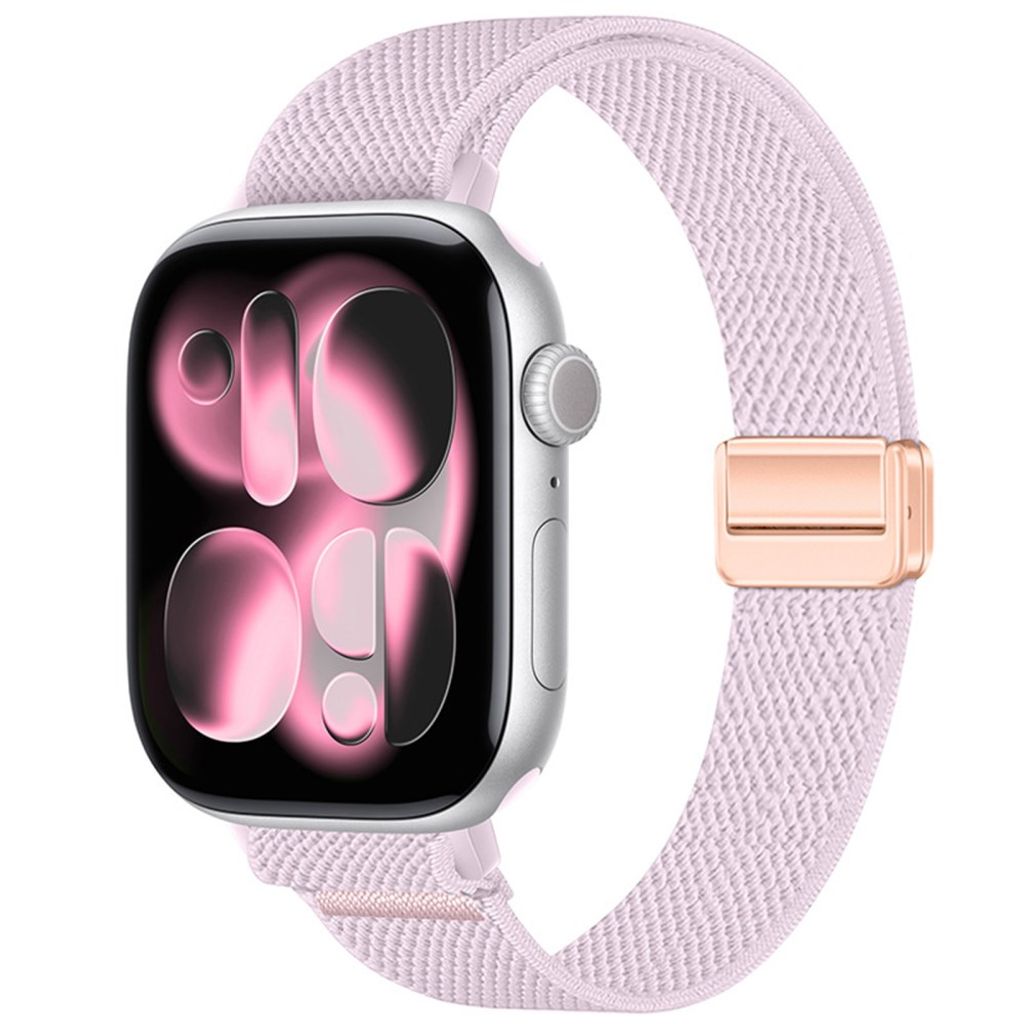 Apple Watch 42/41/40/38mm Smalt Klockarmband i Nylon - Lila