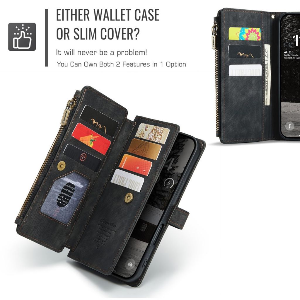 CASEME iPhone Air Fodral med Stativ - Svart