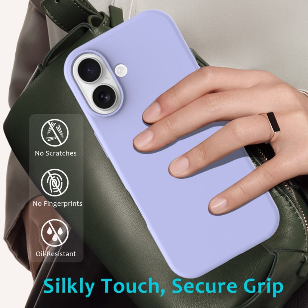 iPhone 17 silicone phone case - light blue