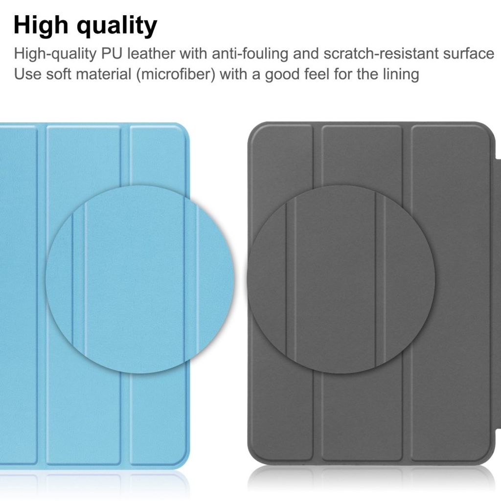 iPad A16 11" 2025/10.9" 2024 Tri-fold flip cover i kunstlæder - Blå