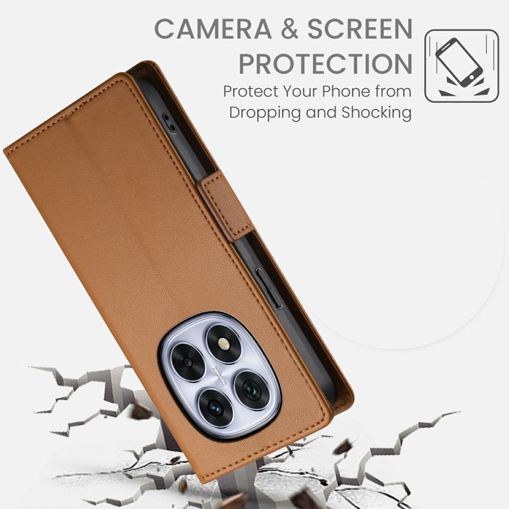 Xiaomi Redmi Note 15 ProPlus 5G Wallet cover - Brown