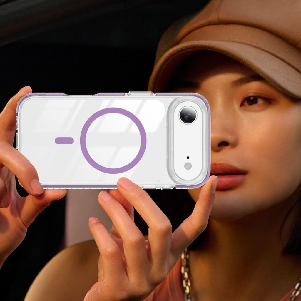 iPhone Air MagSafe kuori akryylitakalla - Violetti