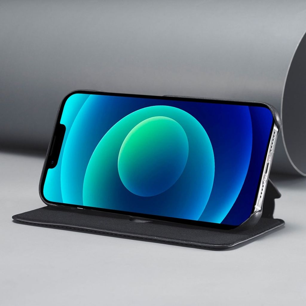 LC.IMEEKE iPhone 14 Pungetui med Stativ og Kortholder - Sort