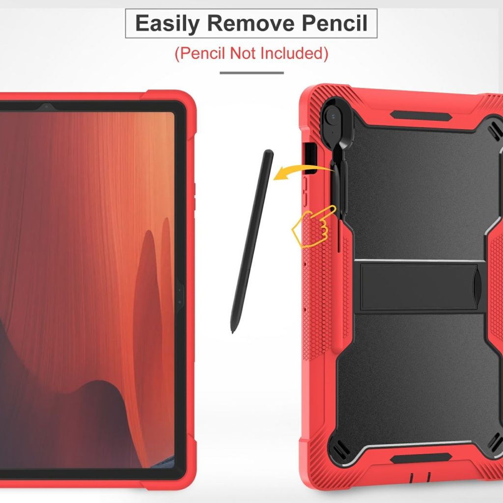 Samsung Galaxy Tab S10 FE Plus Case with Stand - Red