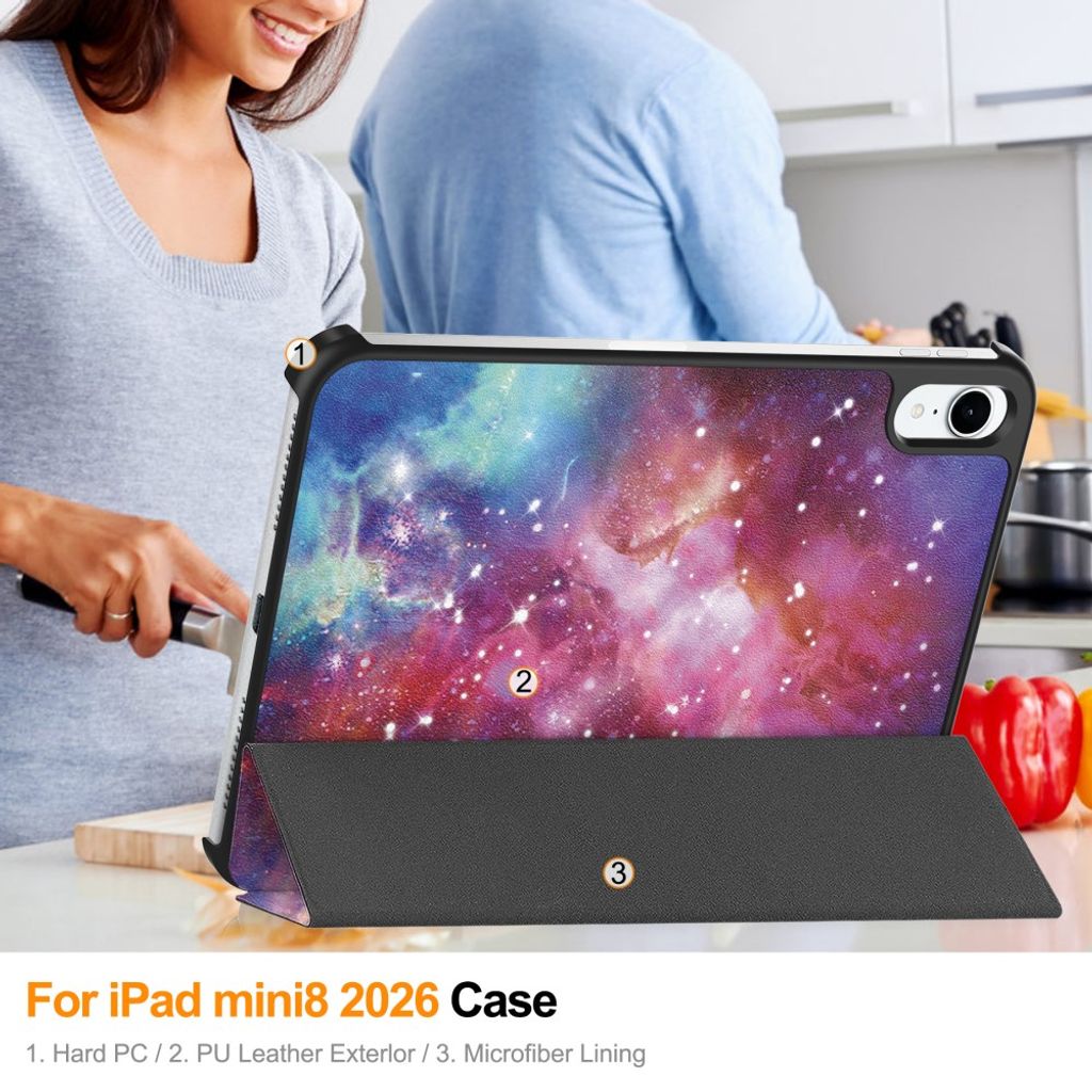 iPad Mini (2026) Kotelo kuviolla - Galaxy
