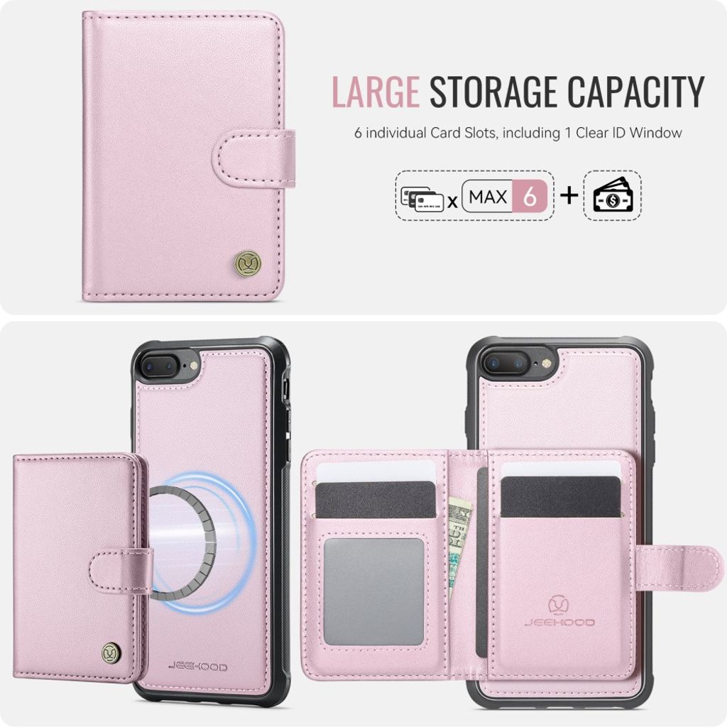 JEEHOOD iPhone 7 Plus / 8 Plus Kuori MagSafe - Vaaleanpunainen