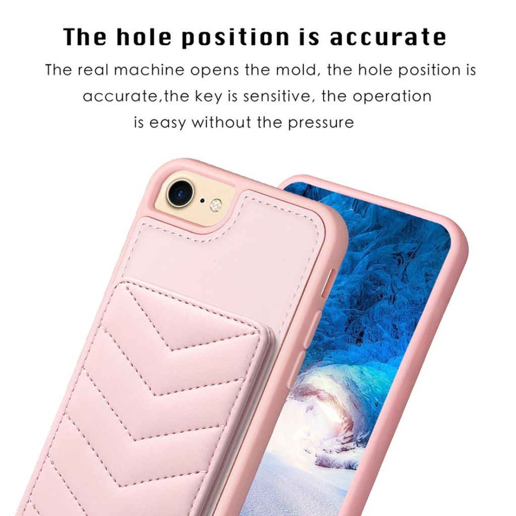 iPhone 6/6s/7/8/SE 2020/2022 Skal med Stativ - Rosa