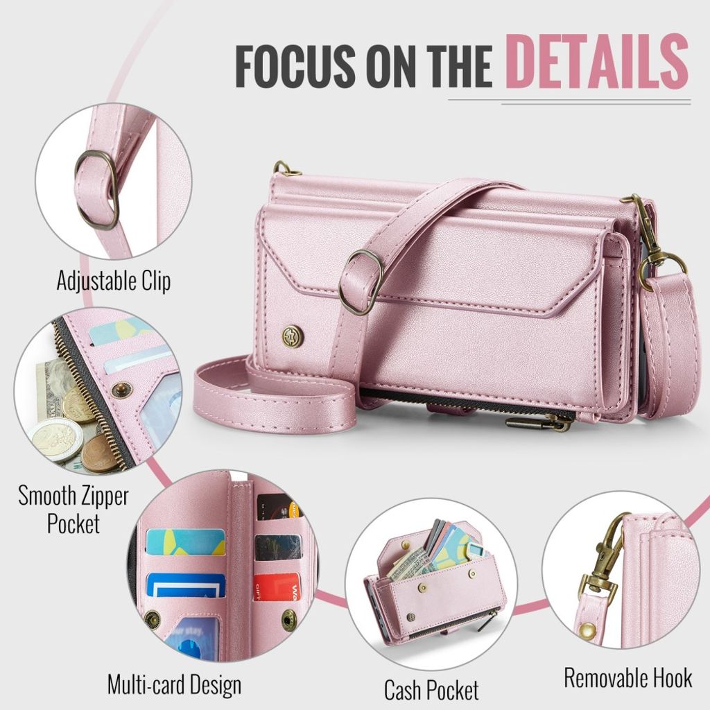 CASEME Google Pixel 10 Pro / Pixel 10 Etui med 10 Kortplads - Lyserød