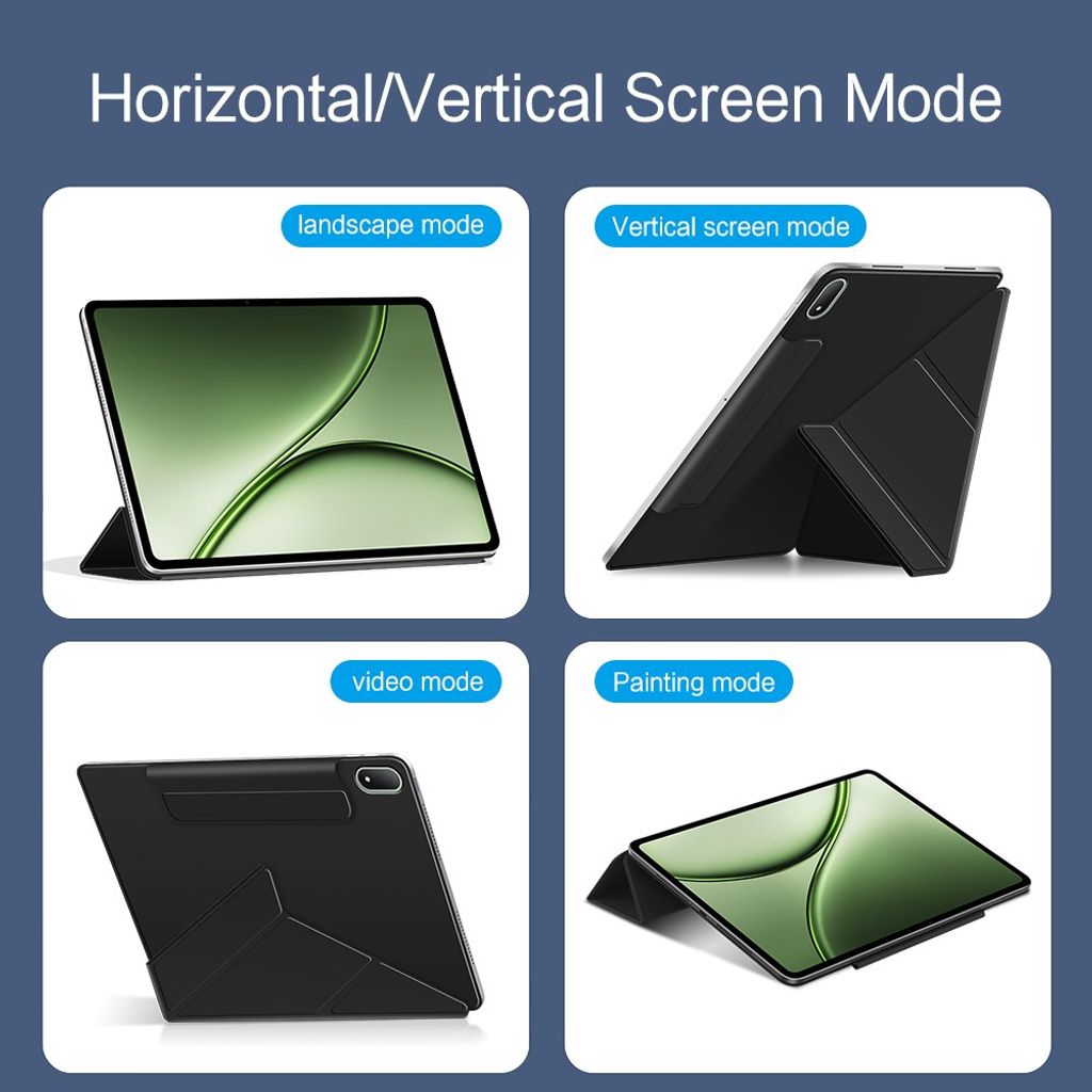 OnePlus Pad 3 Pro Flip Cover med Magnetisk Lukning - Sort