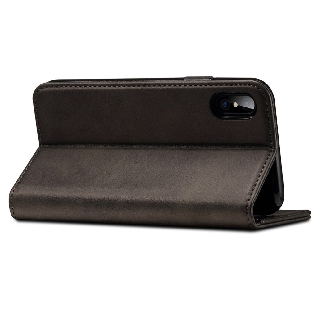 SUTENI Plånboksfodral med Stativ för iPhone X/XS – Svart