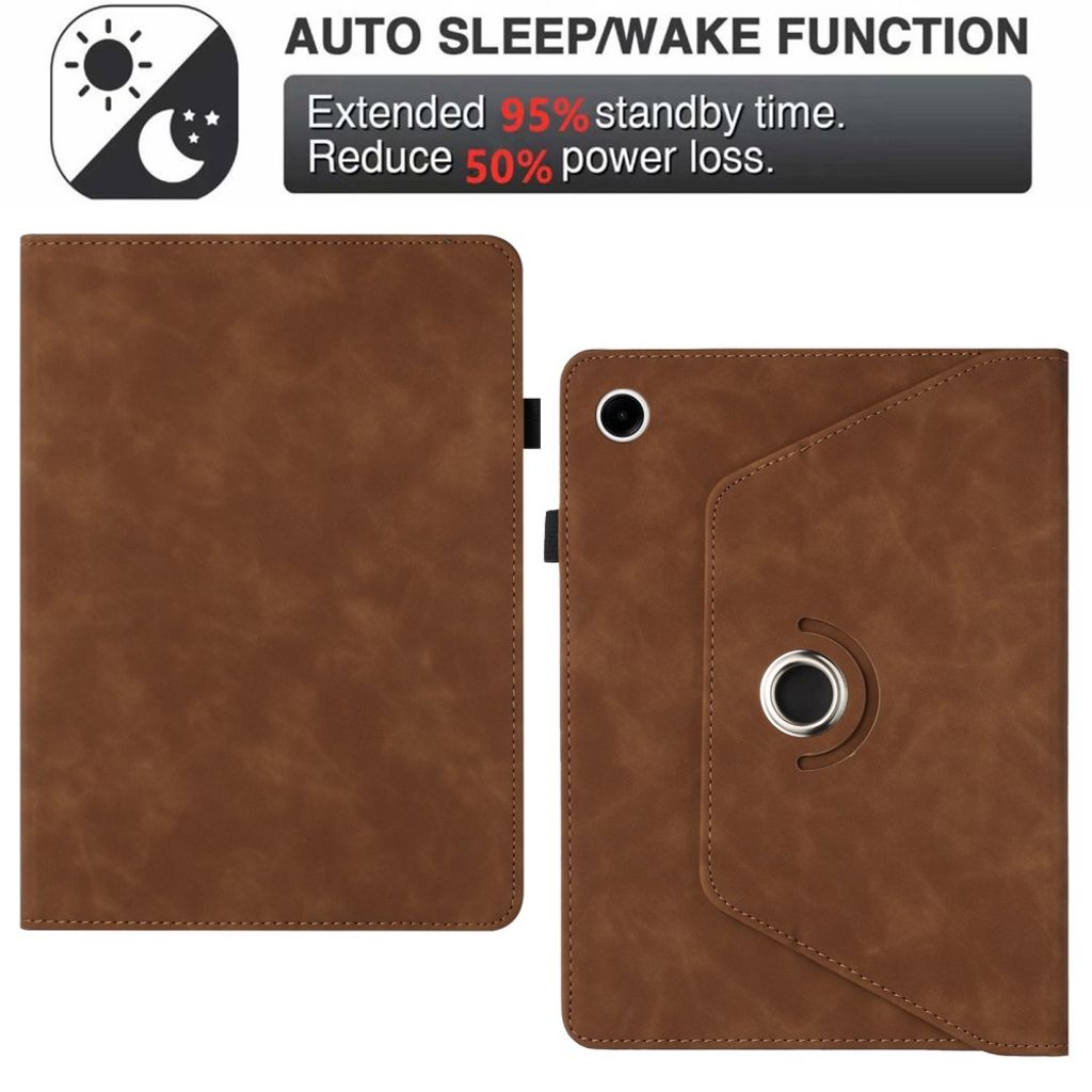 Samsung Galaxy Tab A11 / A9 Etui i PU-skinn - brun