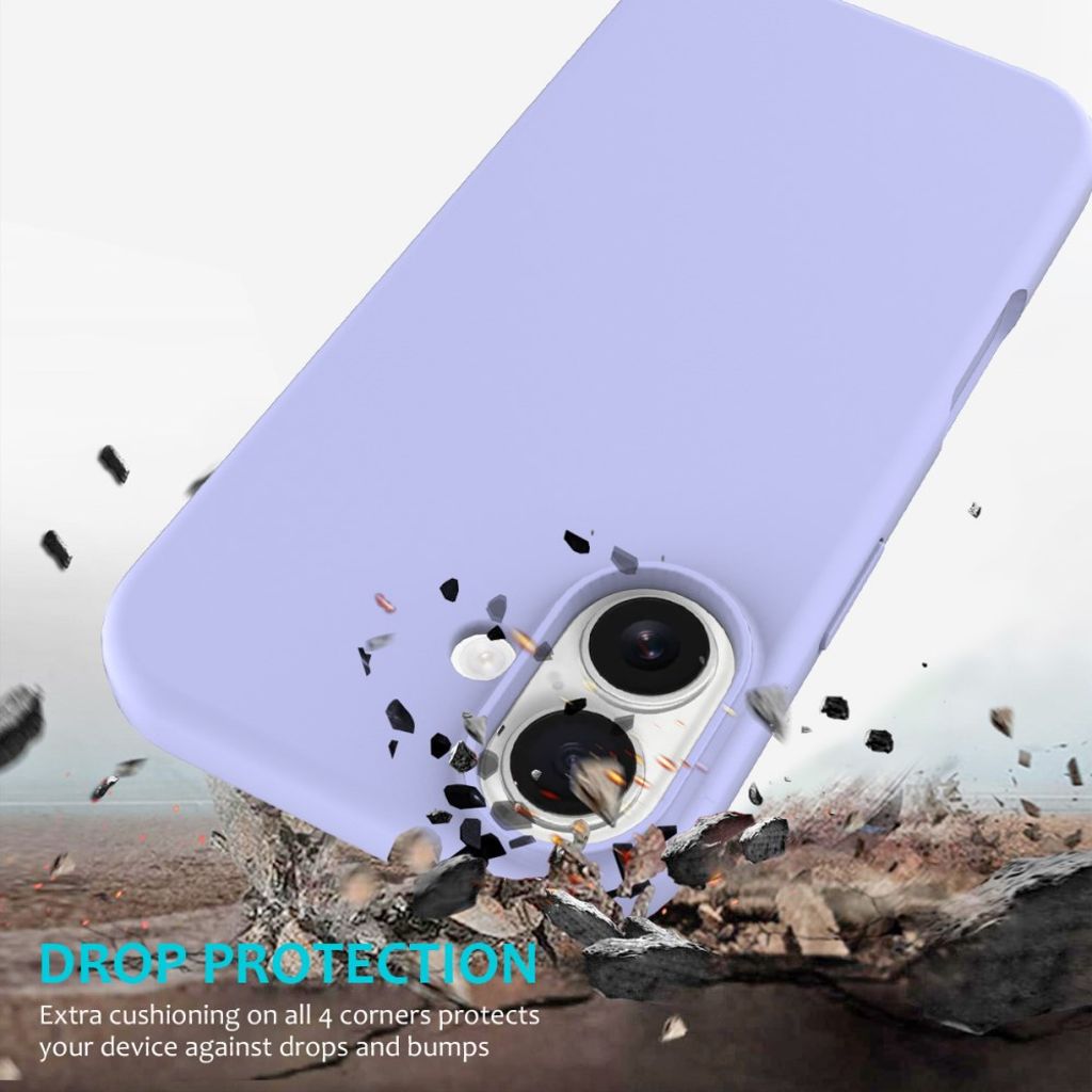 iPhone 17 silicone phone case - light blue