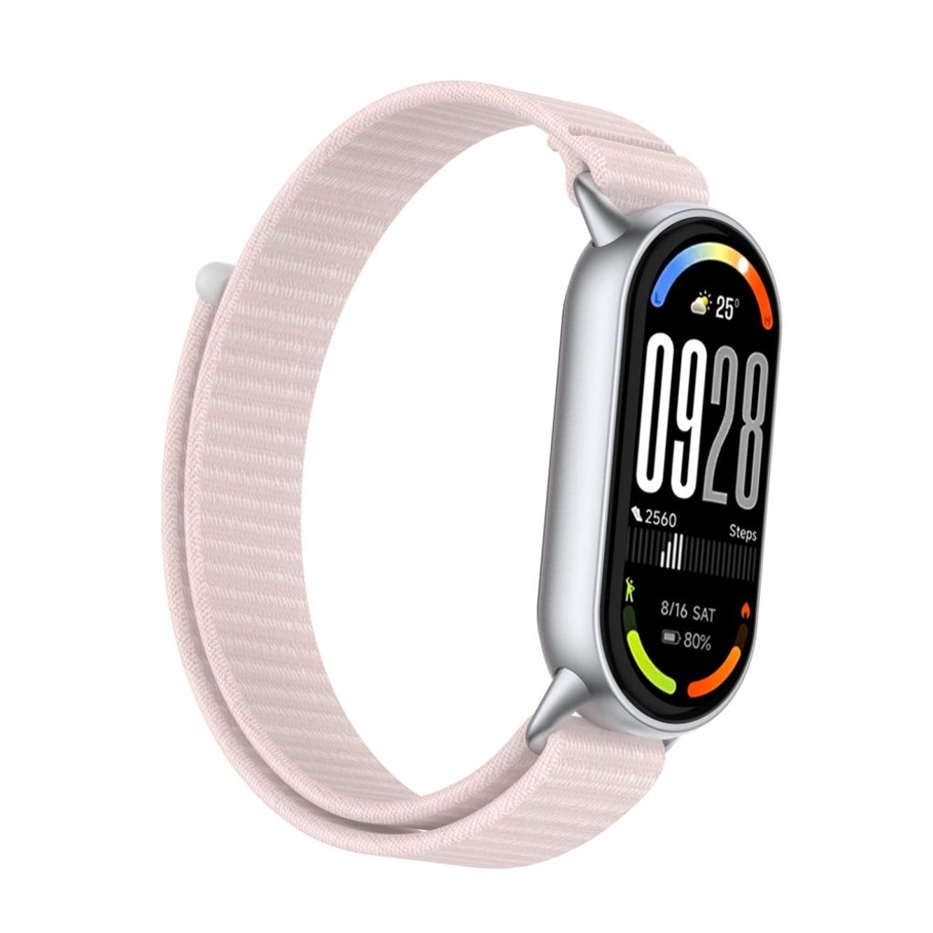Xiaomi Smart Band 10/9/8 Urrem i nylon - Lyserød