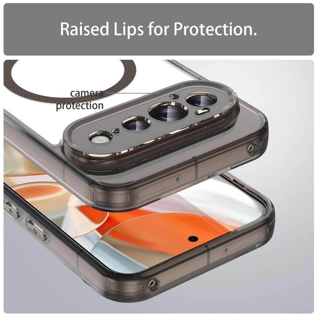 Google Pixel 11 Pro XL MagSafe Deksel - Gjennomsiktig svart