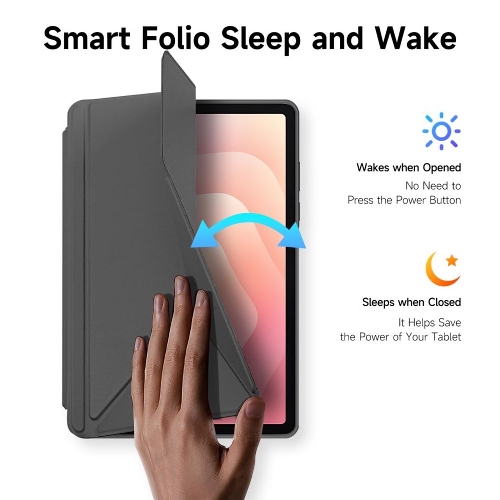 DUX DUCIS Samsung Galaxy Tab S11 kotelo origami-jalusta - harmaa