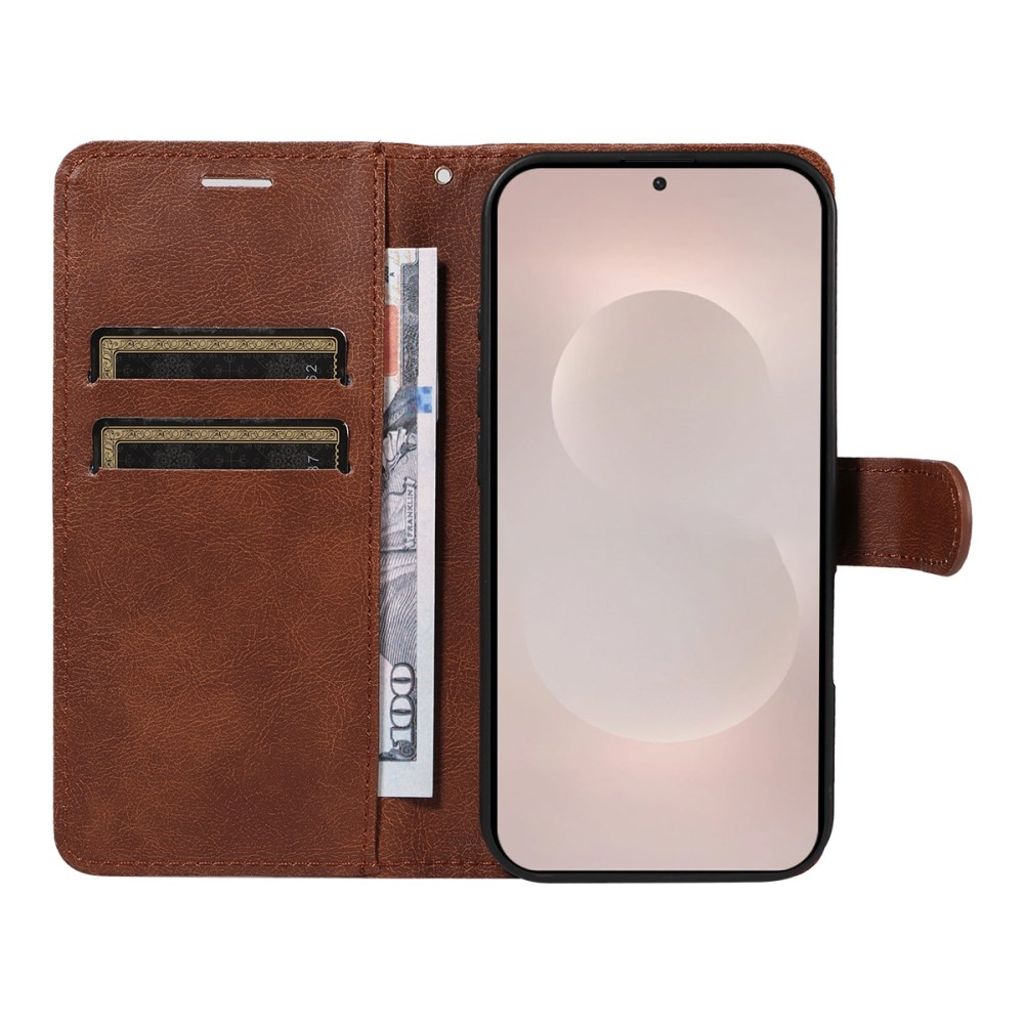 Samsung Galaxy S26 Edge Fodral med Bärrem - Brun