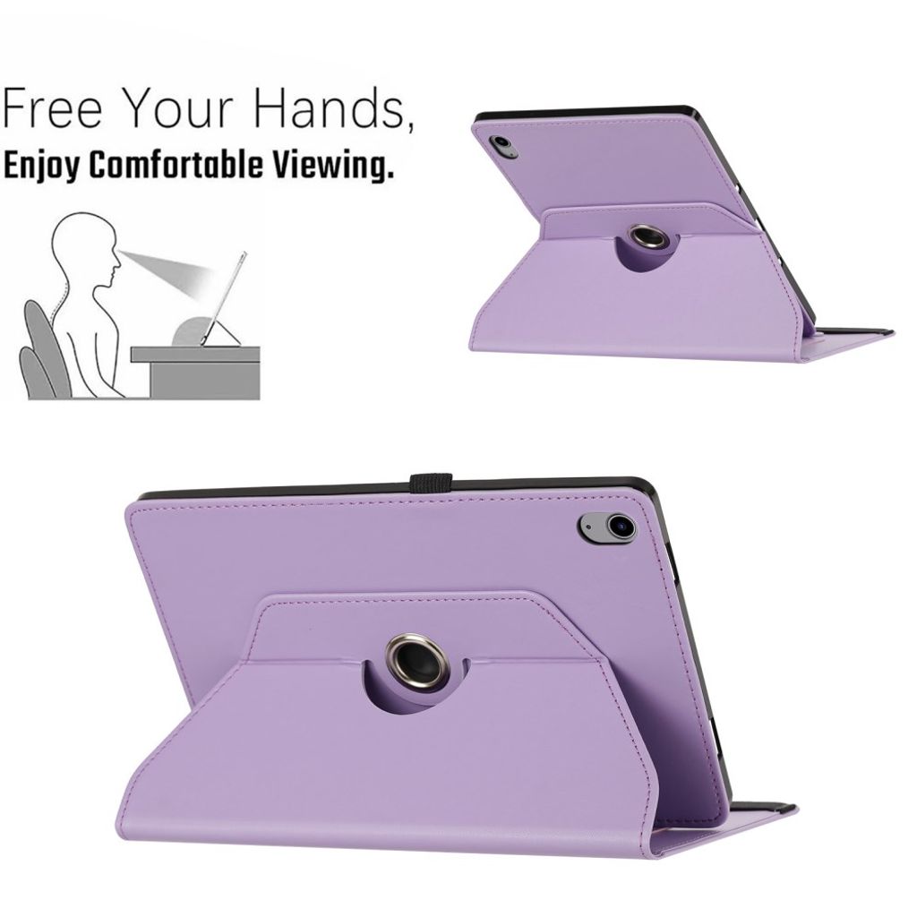 Samsung Galaxy Tab S12 Plus Fodral med Roterbart Stativ - Ljuslila