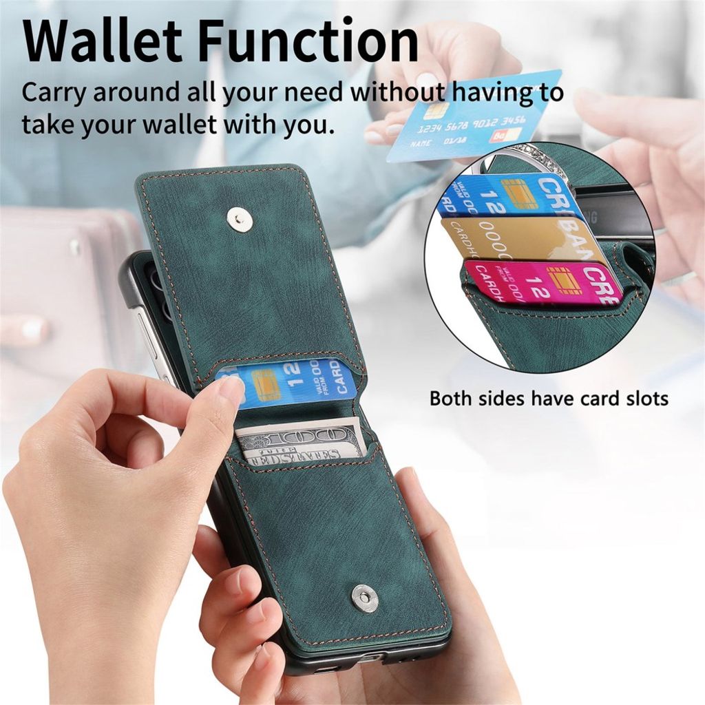 Samsung Galaxy Z Flip7 5G Cover med Ringholder - Grøn