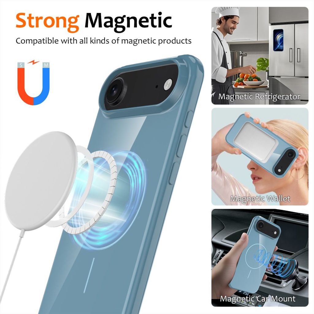 iPhone 17 Air MagSafe-kompatibelt Skal med Bärrem - Blå