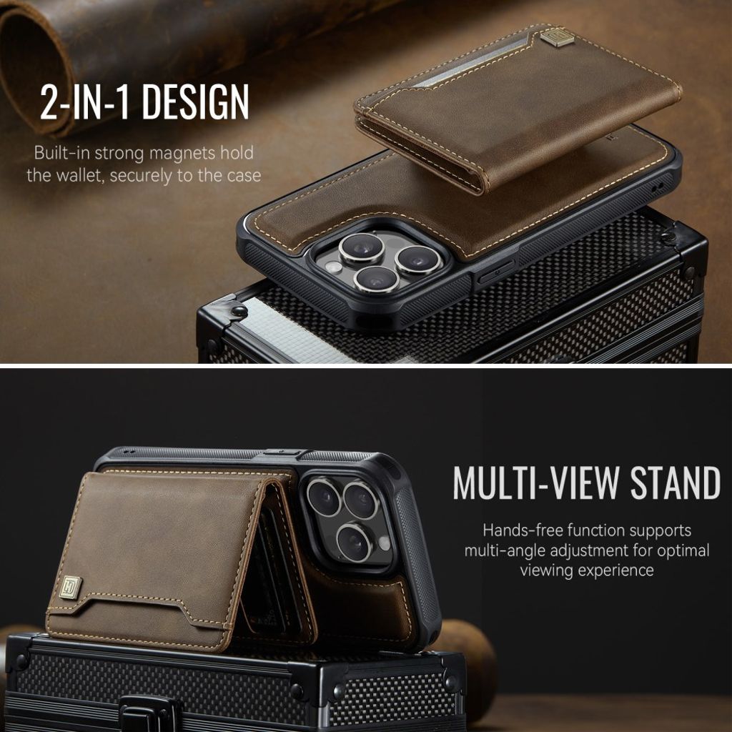 AUTSPACE iPhone 12 Pro Max Cover med Kortplads - Brun