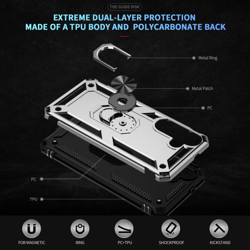 Samsung Galaxy S25 FE Case with Stand - Silver