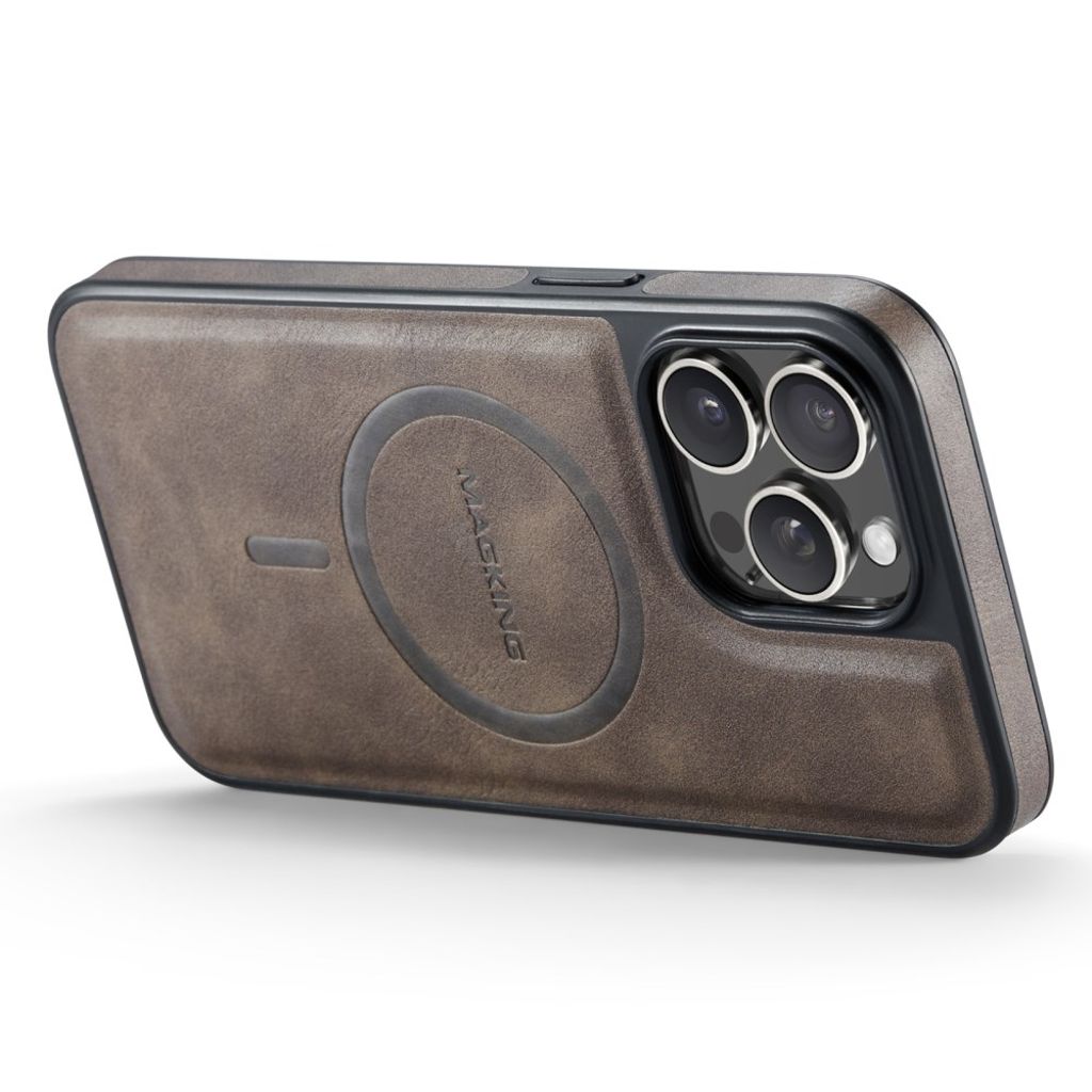 MAGKING iPhone 15 Pro Max Kuori MagSafe - Tummanruskea