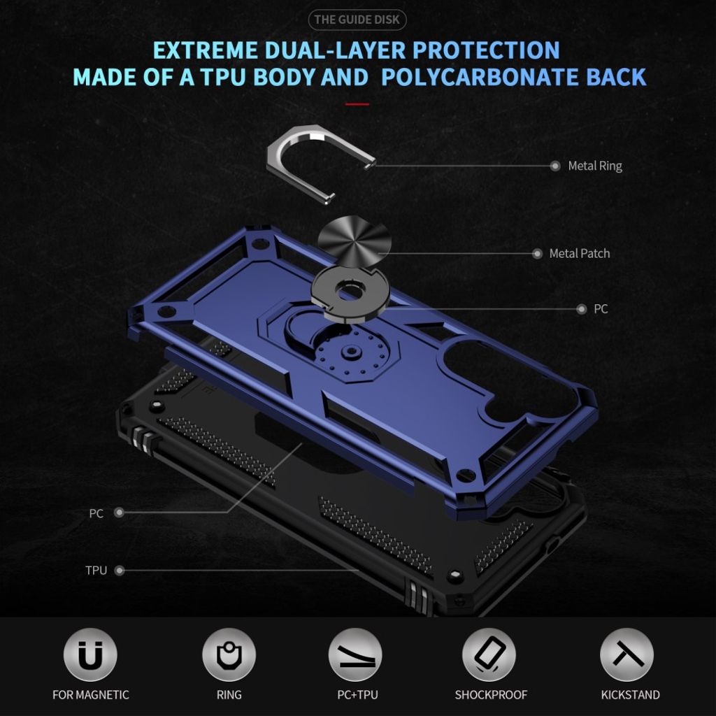 Samsung Galaxy S25 FE Case with Stand - Blue
