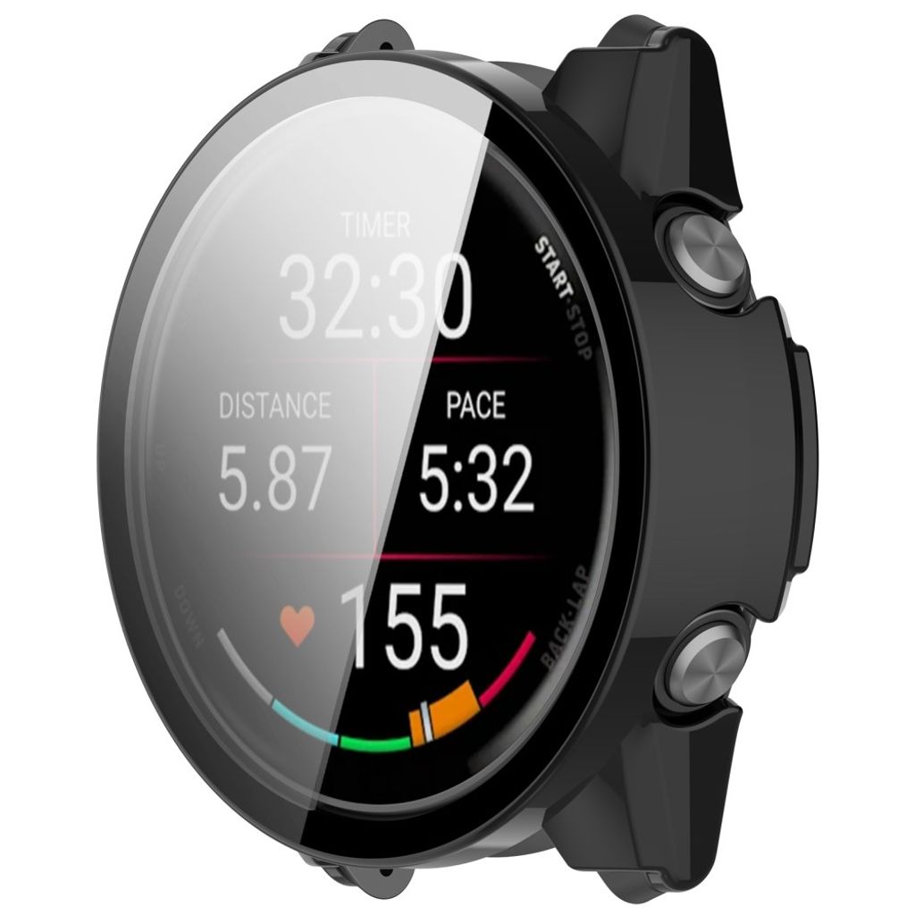 Garmin Forerunner 570 47mm Skal med Skärmskydd i Härdat Glas – Svart