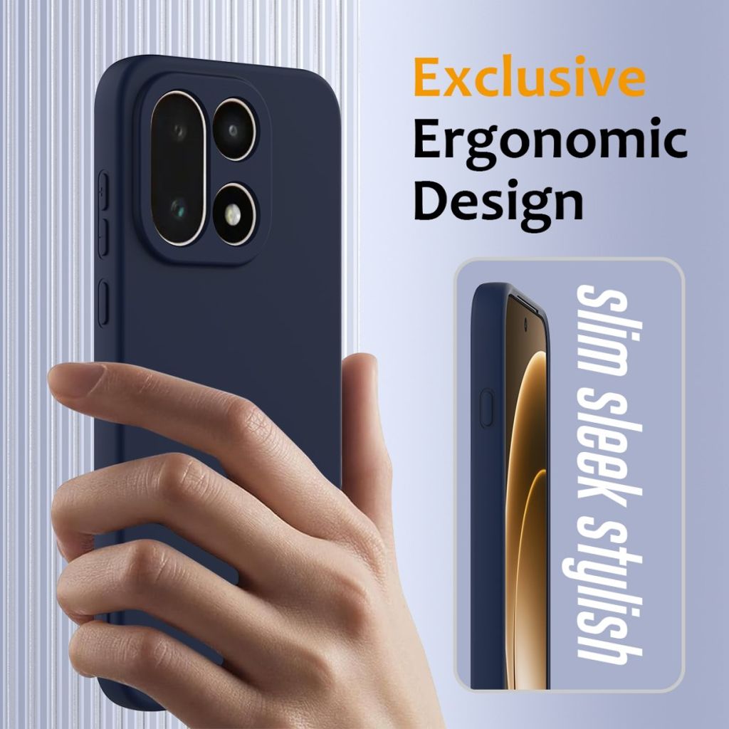 OnePlus 15 5G Kuori Nestemäistä Silikonia MagSafe-yhteensopiva – Tummansininen