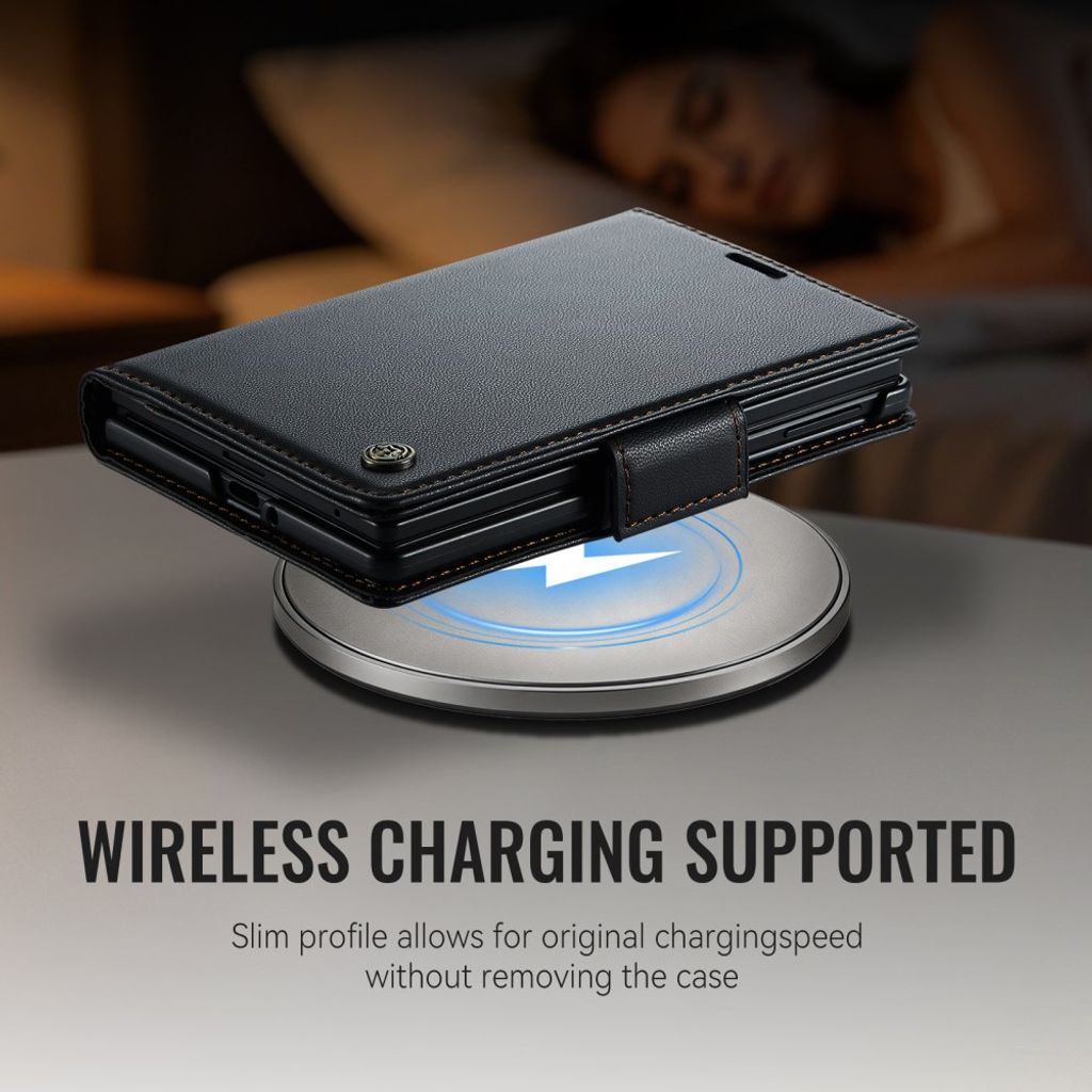 CASEME iPhone Duo Lompakkokotelo RFID-suojauksella - Musta