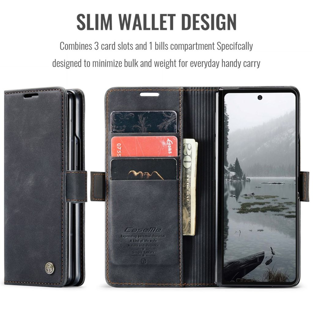 CASEME Samsung Galaxy Z Fold7 5G Plånboksfodral - Svart