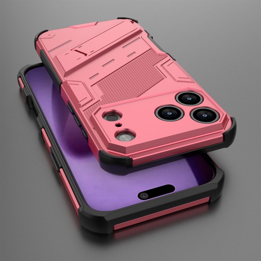 iPhone 17 Pro Max Deksel med Stativ - Rosa